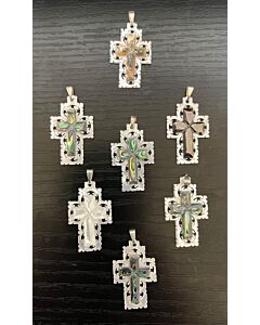 Mother of Pearl Carved Cross (1.25")