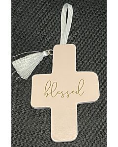 Cross - "Blessed" Pink