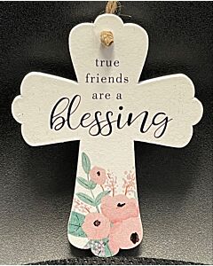 True Friends Wood Wall Cross