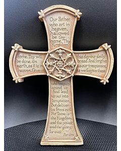 Beige Wall Cross - "Our Father..."