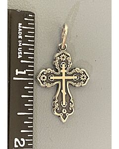 14K Gold Cross w/Floral Design - SPECIAL ORDER!