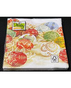 Polish 'Pisanki Gold' Easter Eggs Napkins (20 pk) 