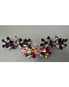 Crystal Peacock Hairclip 