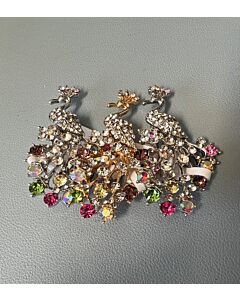 Small Peacock Brooch