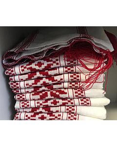 White/Red Romanian Icon Scarf