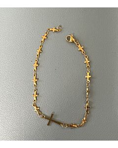 Gold Colored Cross Bracelet (Short)