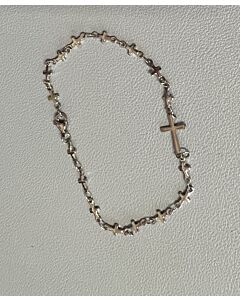 Silver Colored Cross Bracelet (short)