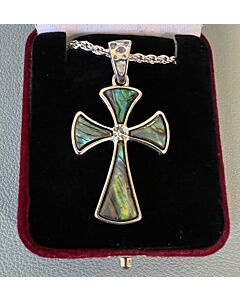 Iridescent Cross Neckless