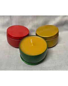 8 ounce candle tins -assorted colors