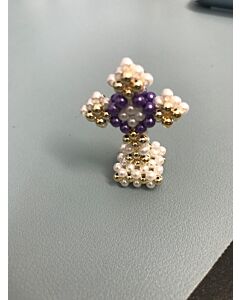 Standing Small Beaded Cross