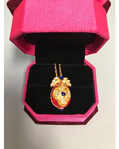 Red Enamel Royal Egg Pendant