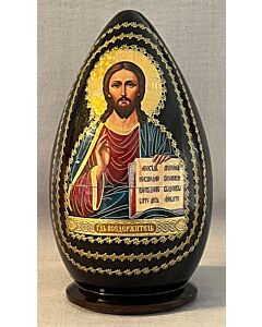 Icon of Christ and the Theotokos, Egg shaped Nesting Doll