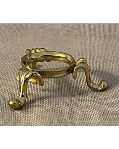 Low Profile Gold Tone Metal Egg Stand Holder