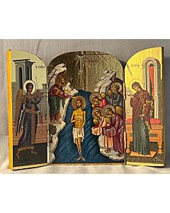 Triptych Christ Baptism/Annunciation