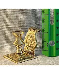 Brass Candle holder with handle and decorations