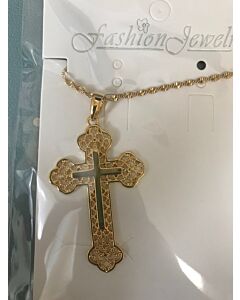 18KGold Plated Orthodox Cross