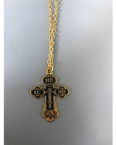 Enameled gold and black Cross