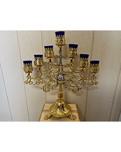 Gold-plated seven-branched candelabrum - SPECIAL ORDER!