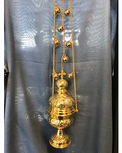 Gold and silver plated Censer with bells