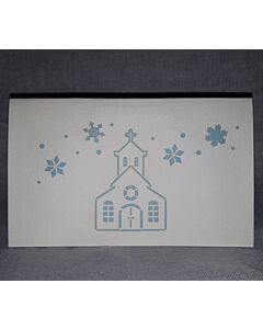 Blue Church Pop Up Card