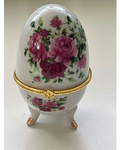 Large White Egg trinket box