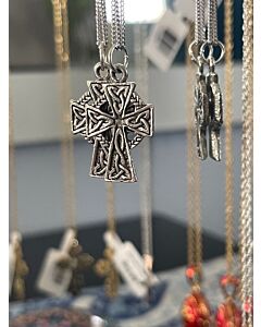 Pewter Cross with silver chain