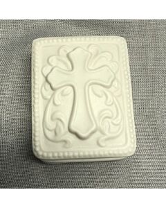 Ceramic Cross-Designed Box