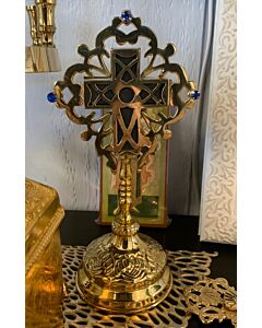 Jeweled Brass Cross