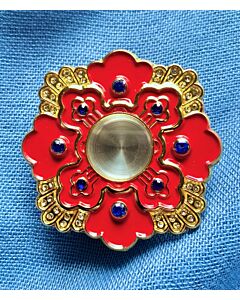 Reliquary - Cross design in red enamel