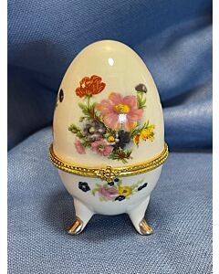 Small White Egg trinket box