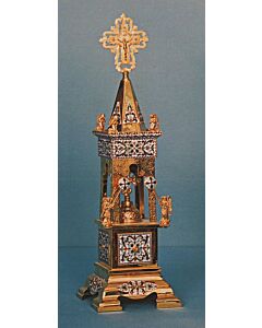 Gold-plated and enameled tabernacle - SPECIAL ORDER!