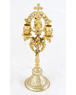 Lacquered Brass Paschal Candlestick